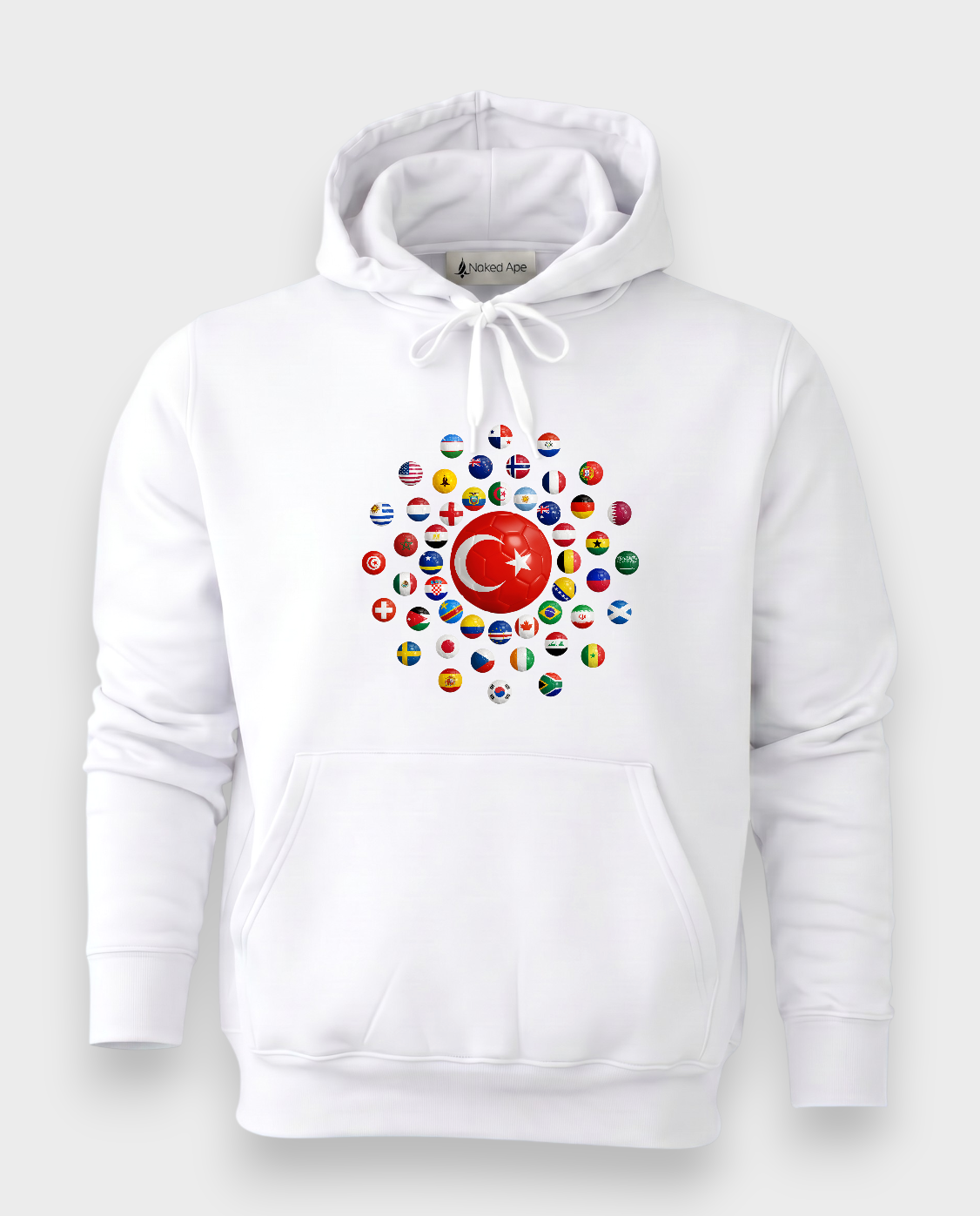 AU48: Türkiye White Globe Hoodie