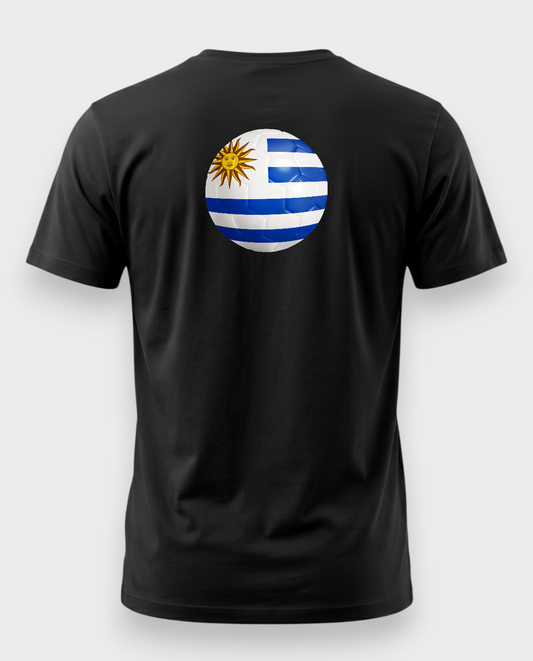 AU48: Uruguay Black Globe T-Shirt