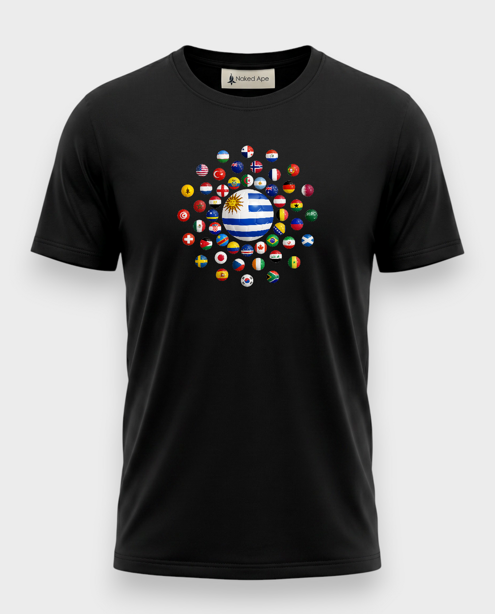 AU48: Uruguay Black Globe T-Shirt