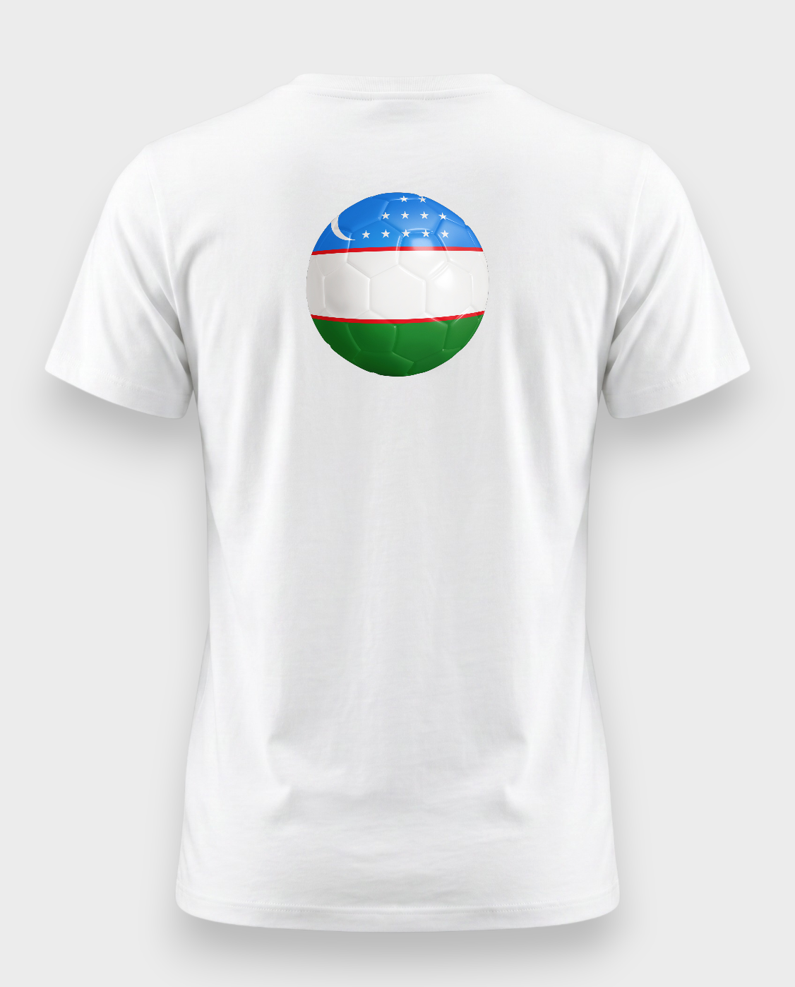 AU48: Uzbekistan White Globe T-Shirt