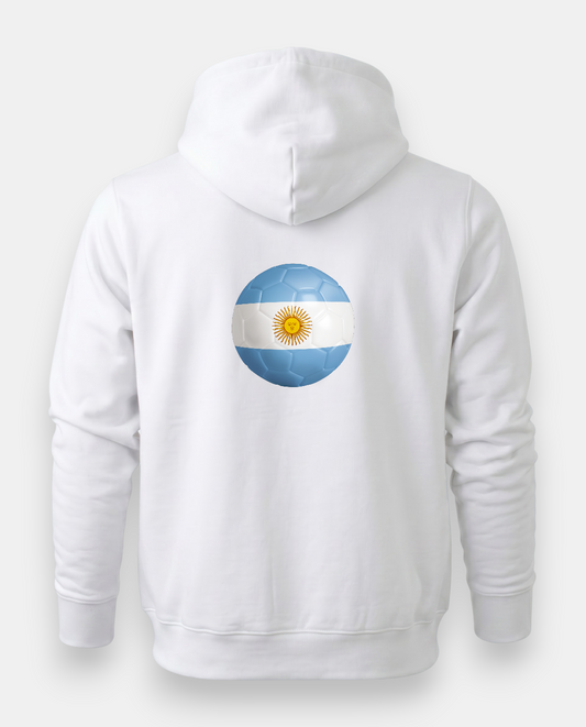 AU48: Argentina White Globe Hoodie