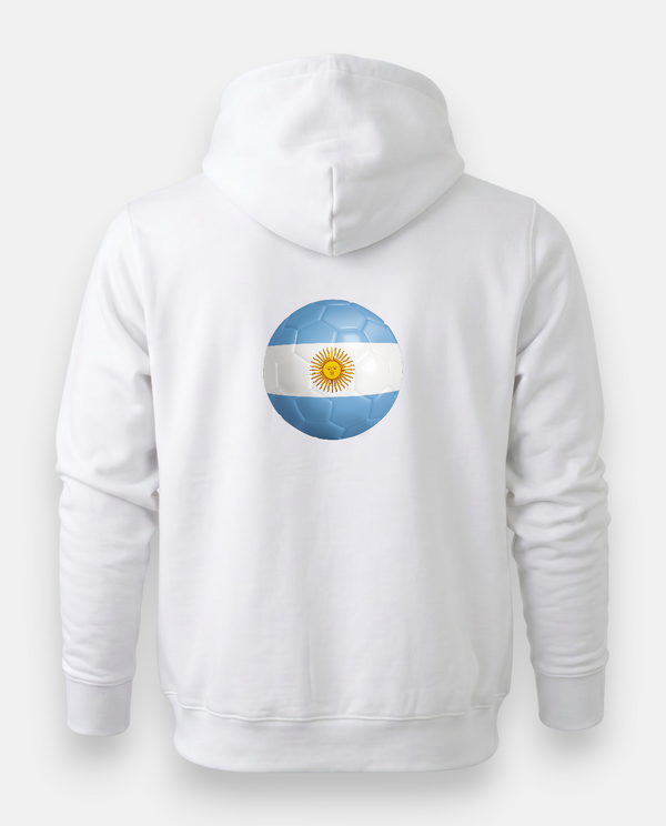 AU48: Argentina White Globe Hoodie back